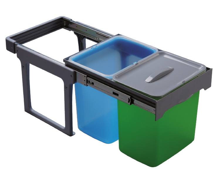 EKOTECH - Beépíthető hulladékgyűjtő EKKO EASY 40 - 2x16 LT (MK)