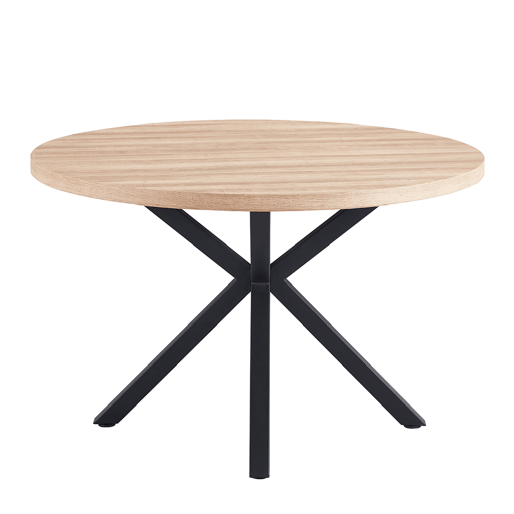 Étkezőasztal, sonoma tölgy/fekete, átmérő 120 cm, MEDOR (TK)