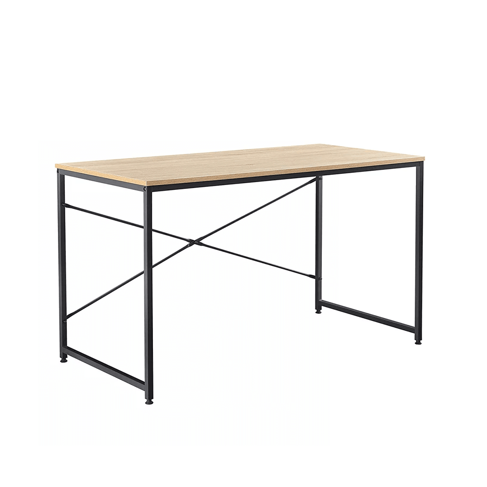 Íróasztal tölgy/fekete, 90x60 cm, MELLORA (TK)