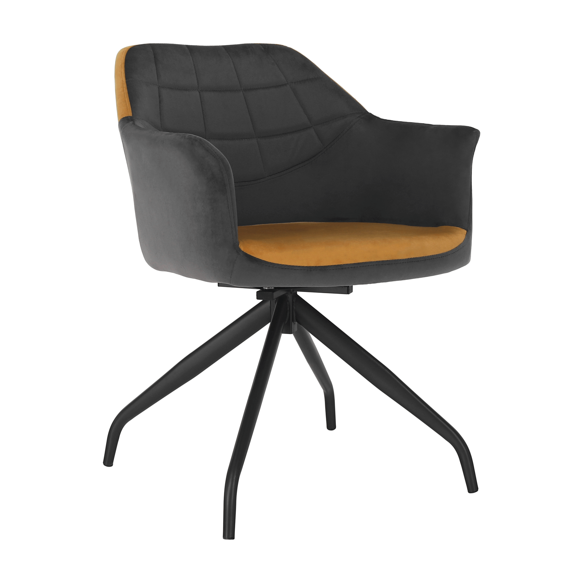 Forgó szék, szürke, camel Velvet szövet/fekete, RATOKO (TK)