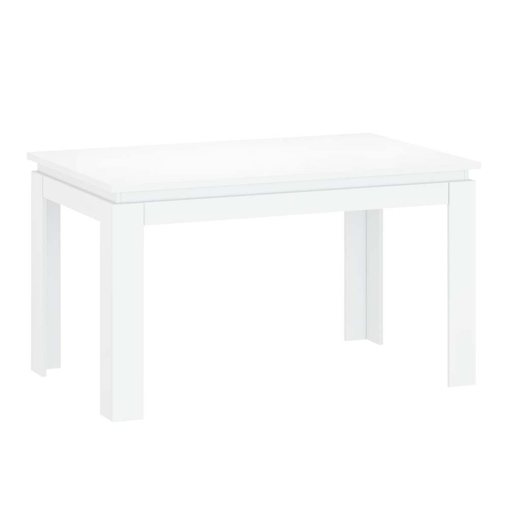 Széthúzható asztal, fehér, 135-184x86 cm, LINDY (TK)