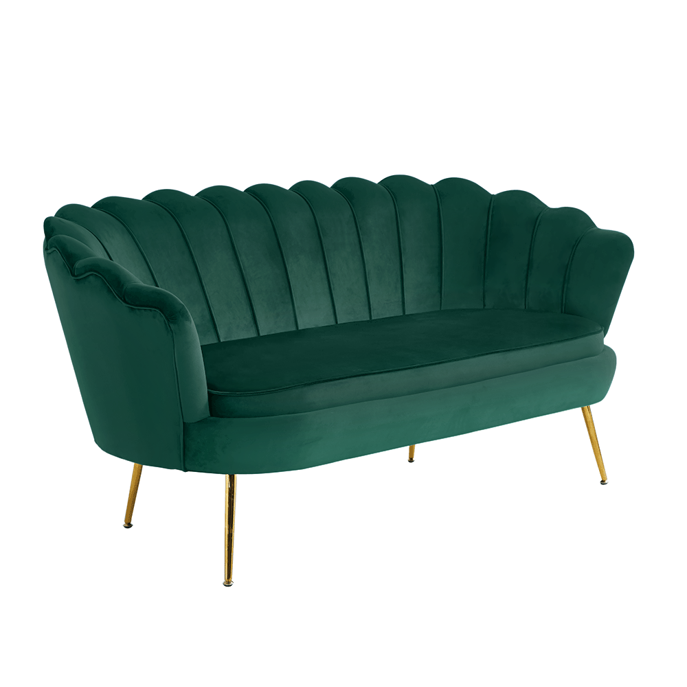 Luxus heverő, 2,5-es ülés, smaragd/arany, Art-deco, NOBLIN (TK)