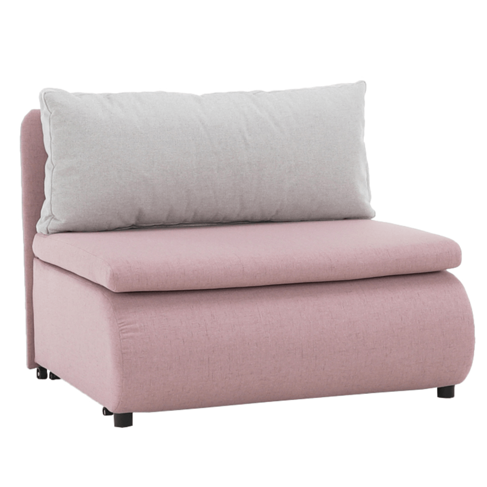 Kinyitható fotel, rózsaszín/világosszürke KENY NEW (TK)